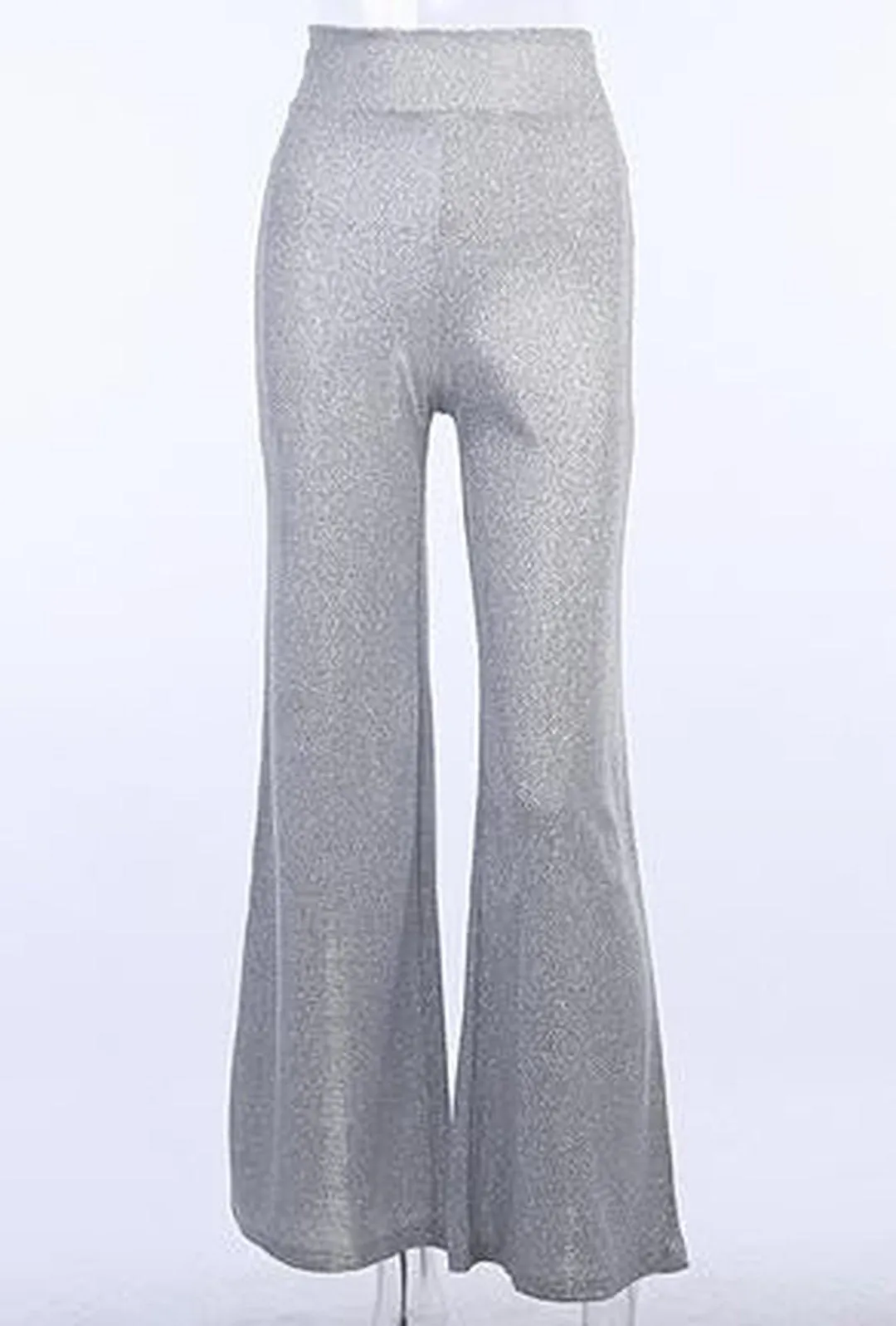 GINGER - LUREX FLARE KNIT PANTS