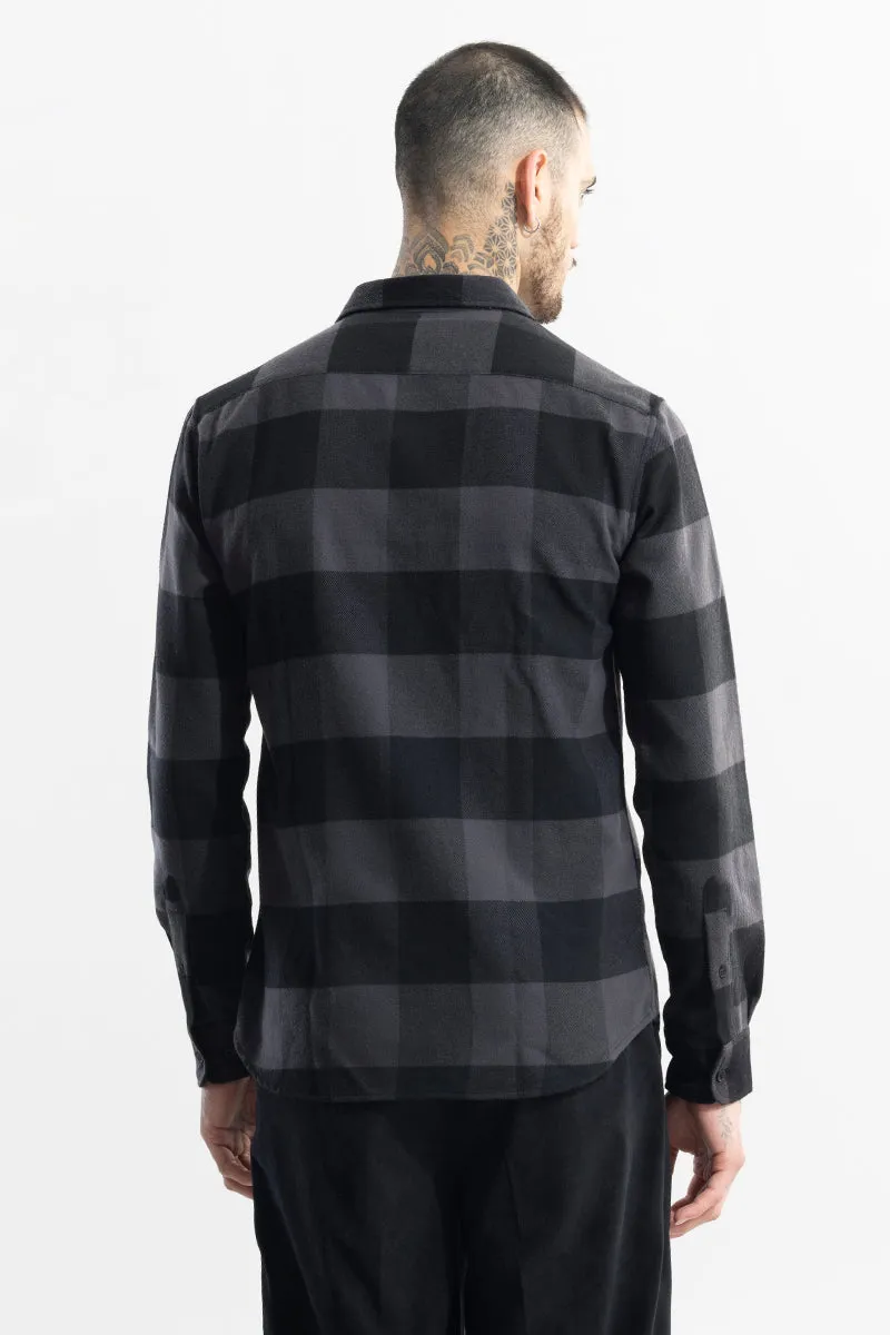 Grid Attire Grey Checks Shirt