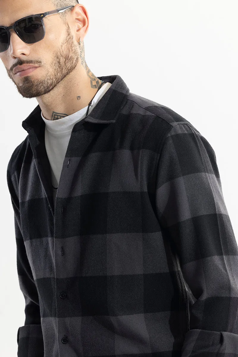 Grid Attire Grey Checks Shirt