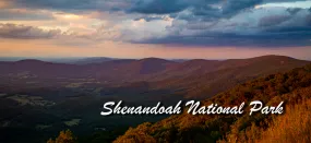 Hogback Sunset Shenandoah National Park 1.25"x3" Double Sided Photo Keychain