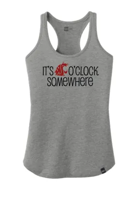 It's Coug O'Clock Somewhere Womens Grey Tank