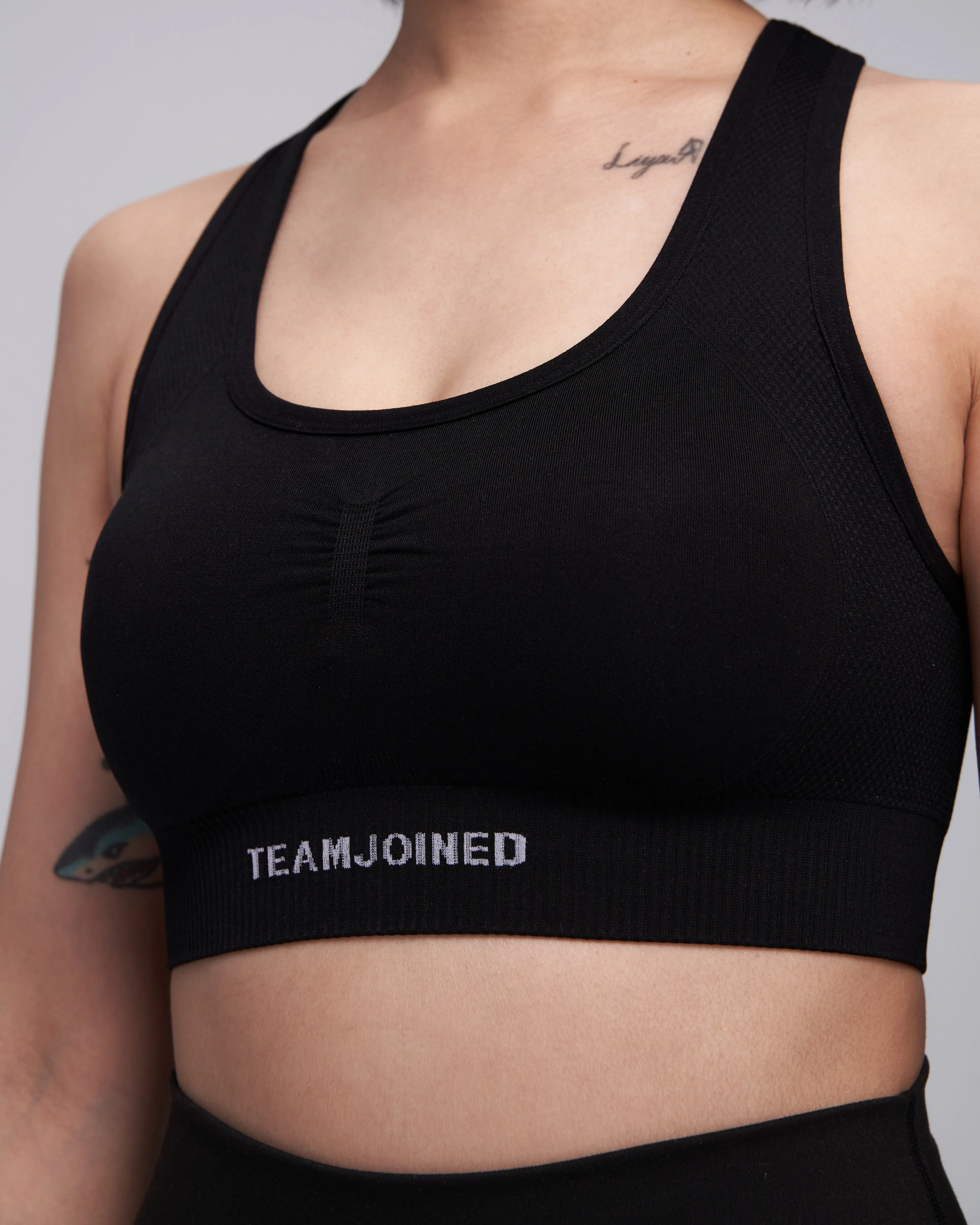 Jacquard Racerback Seamless Sports Bra