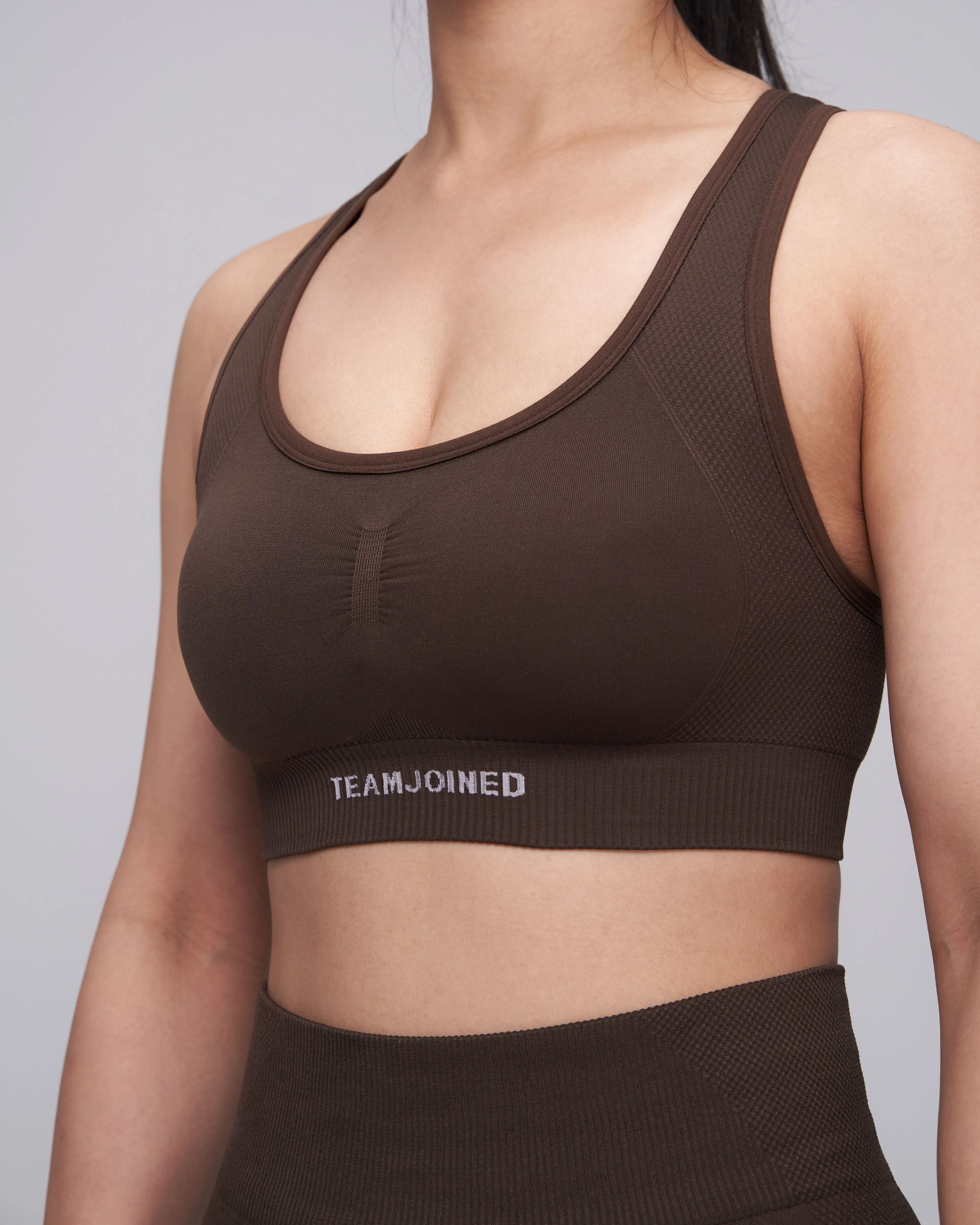 Jacquard Racerback Seamless Sports Bra