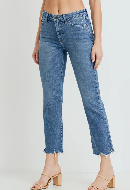 Just Black Denim - Medium Denim High Rise Vintage Straight Jeans