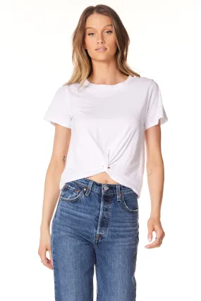 KNOT HEM CROPPED TEE