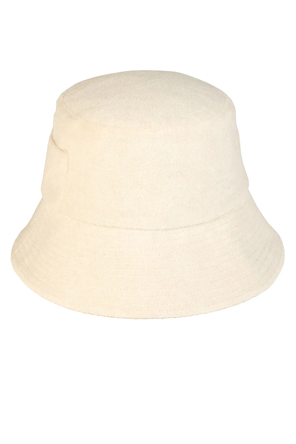 Lack of Color Terry Wave Bucket Hat in Beige