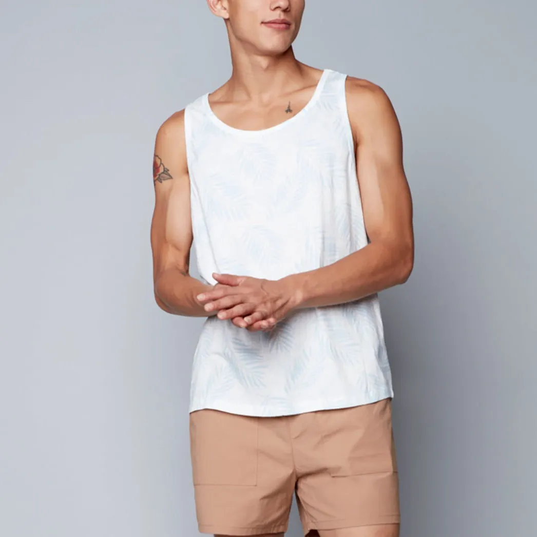 Larry Palm Tank (White)