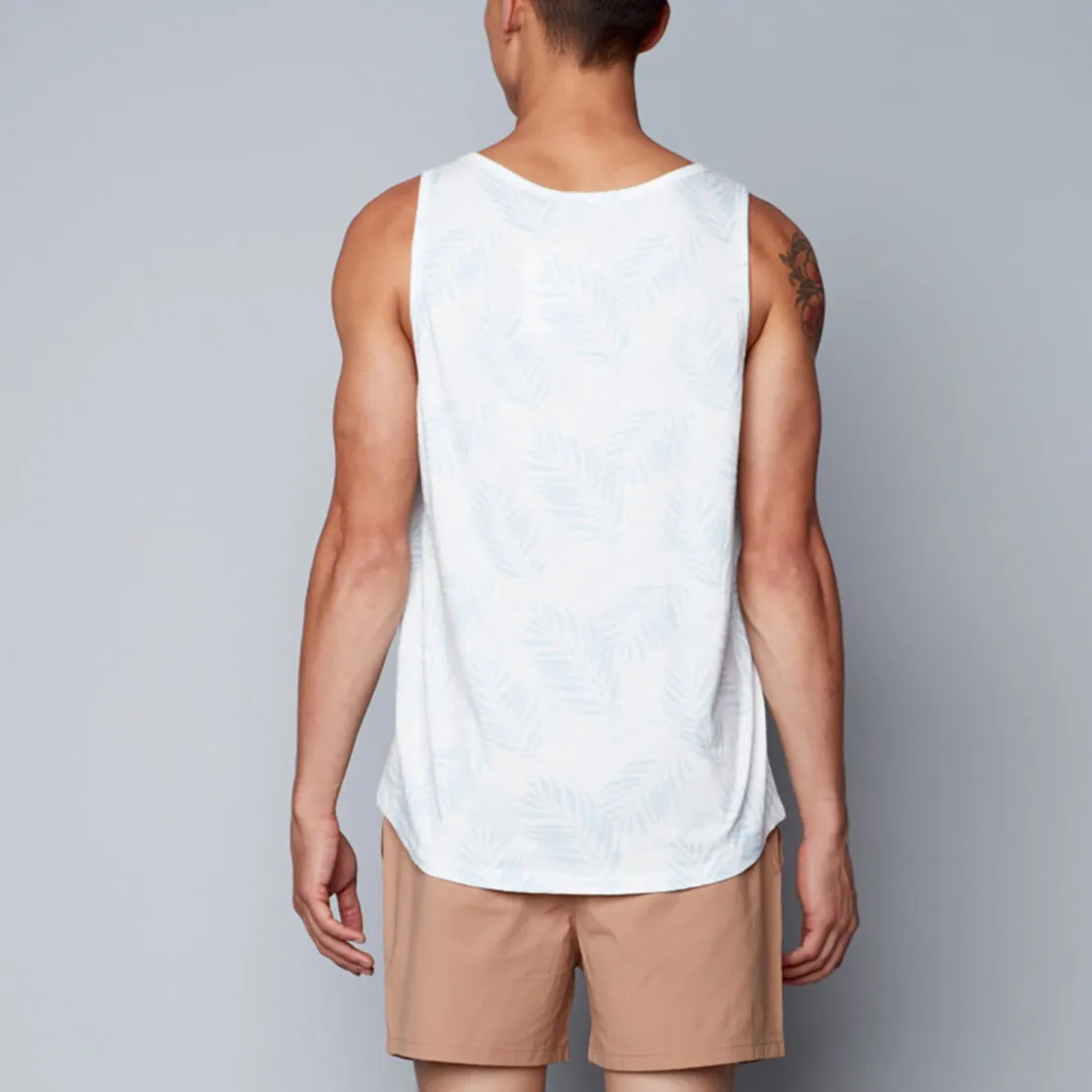 Larry Palm Tank (White)