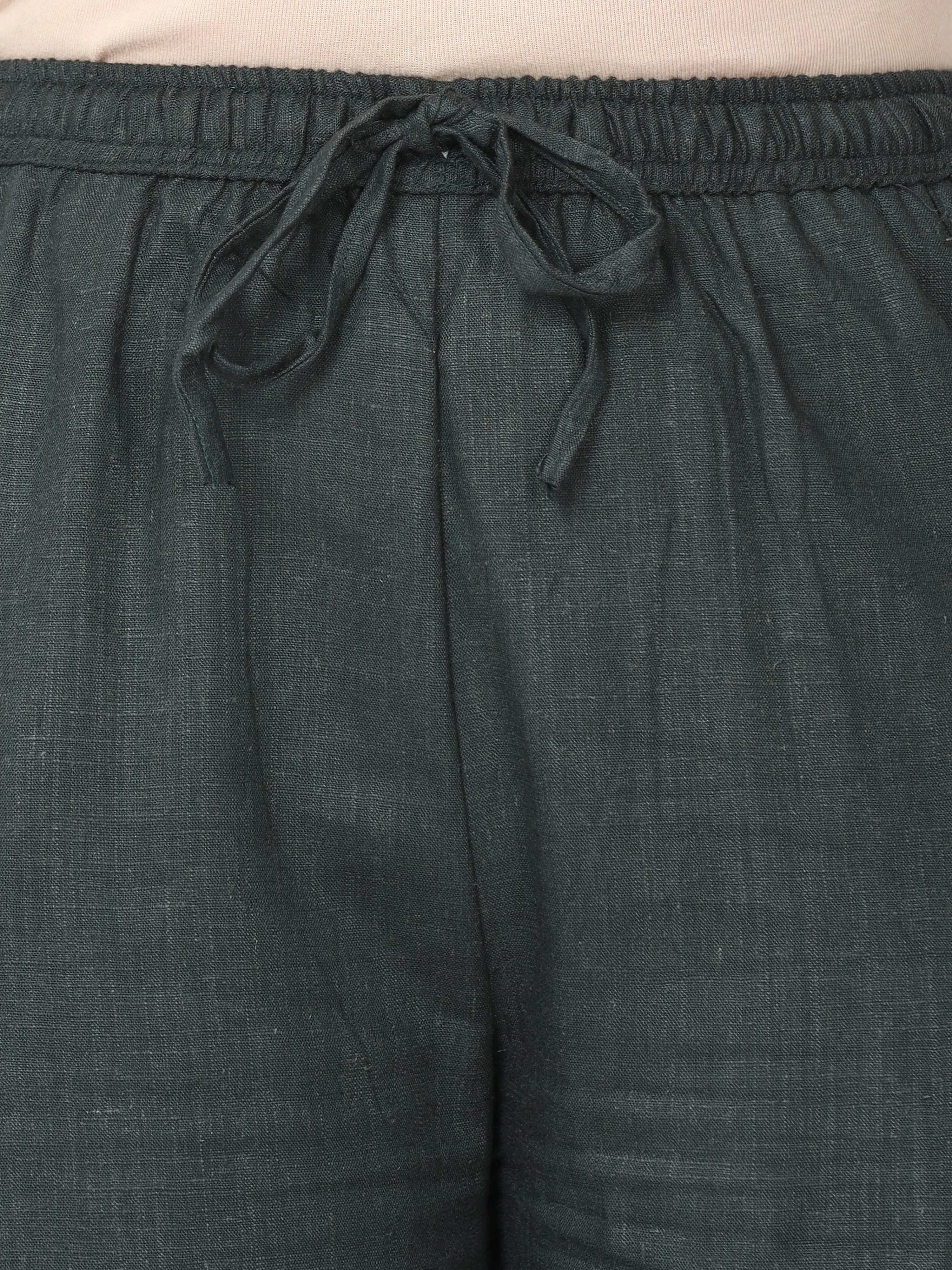 Linen Slub Co-ord Sets Green