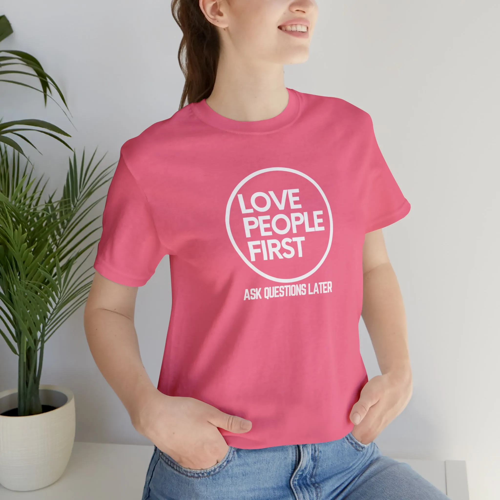 Love People First Tee (White Print)