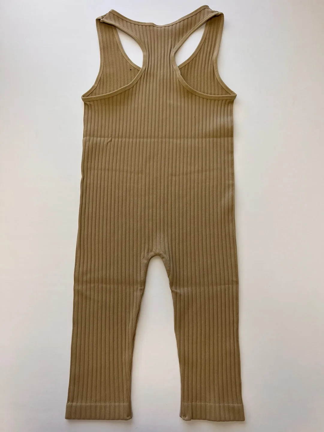 LOVESOME Seamless Ribbed Racer Back Romper