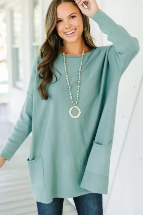 Loving My Life Olive Green Pocket Tunic