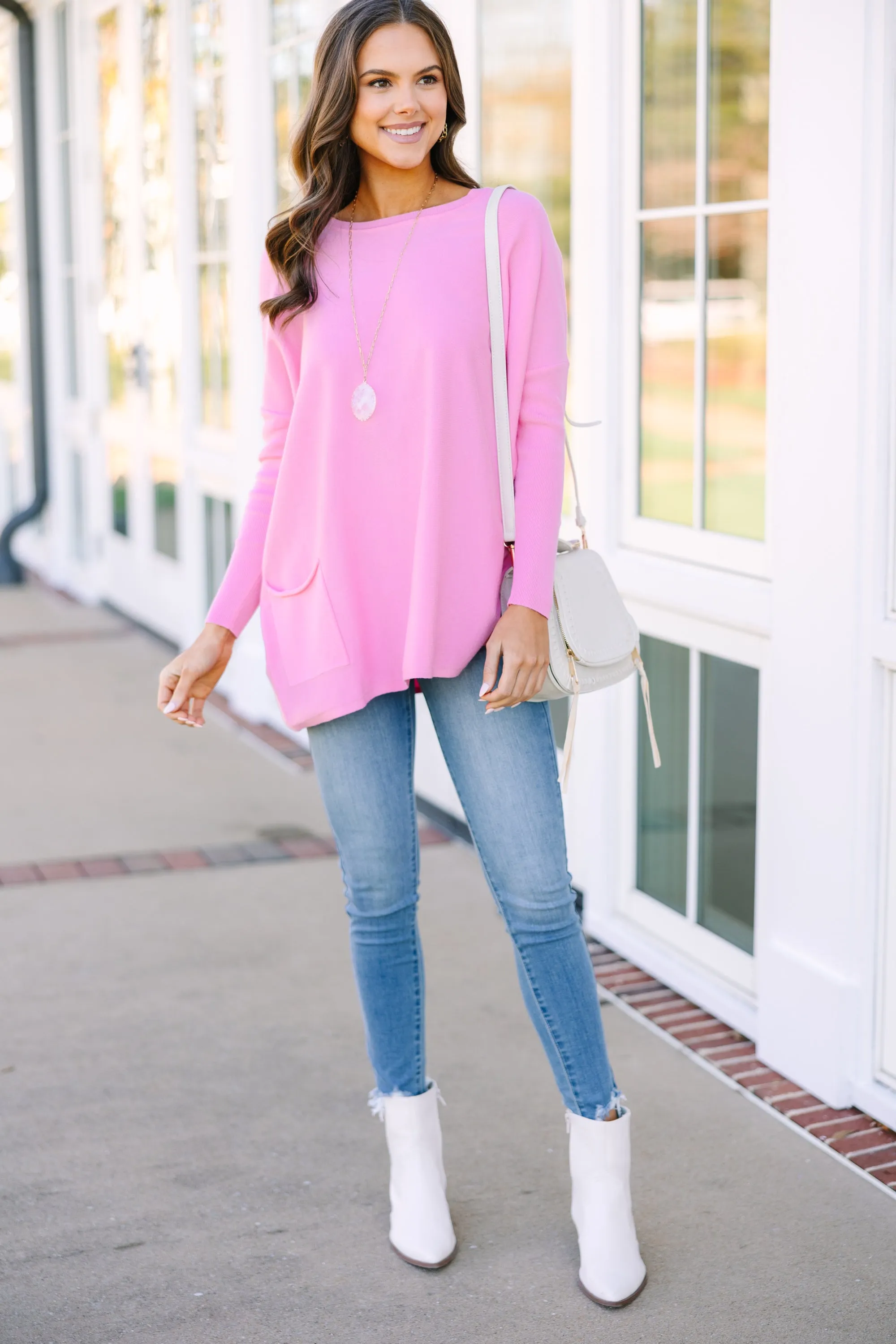 Loving My Life Pink Pocket Tunic