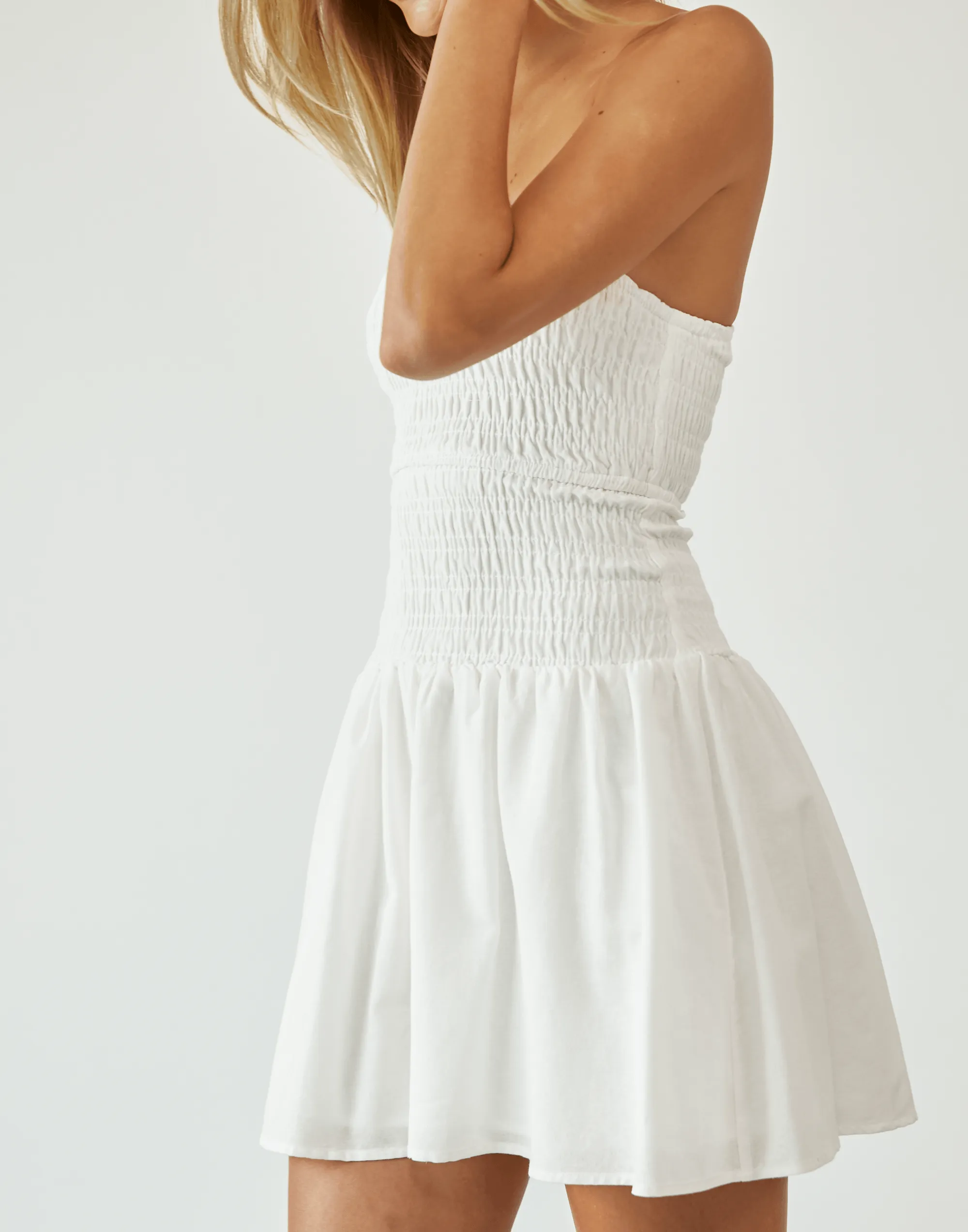 Mailee Mini Dress (White)