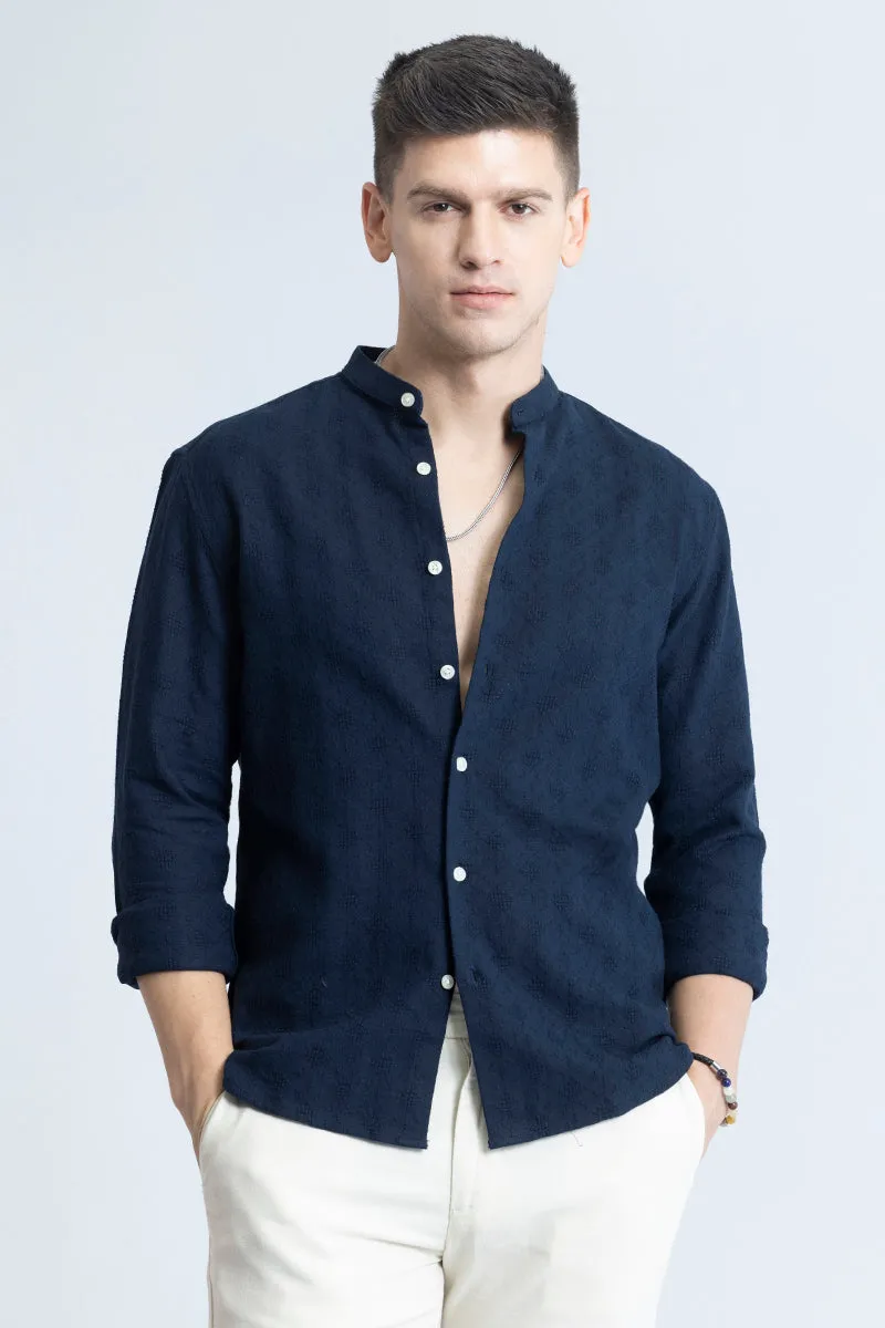 Mandarin Mystique Navy Shirt