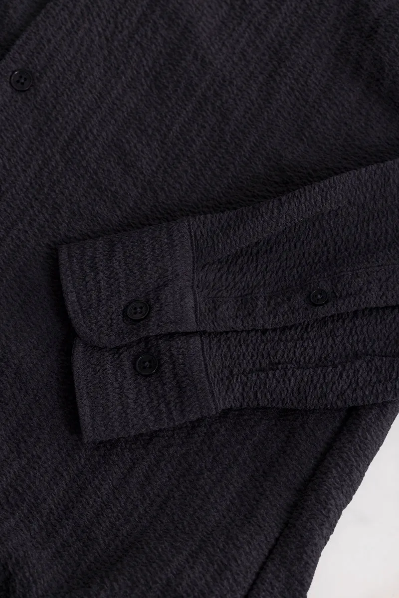 Mash Wrinkle Ash Black Shirt