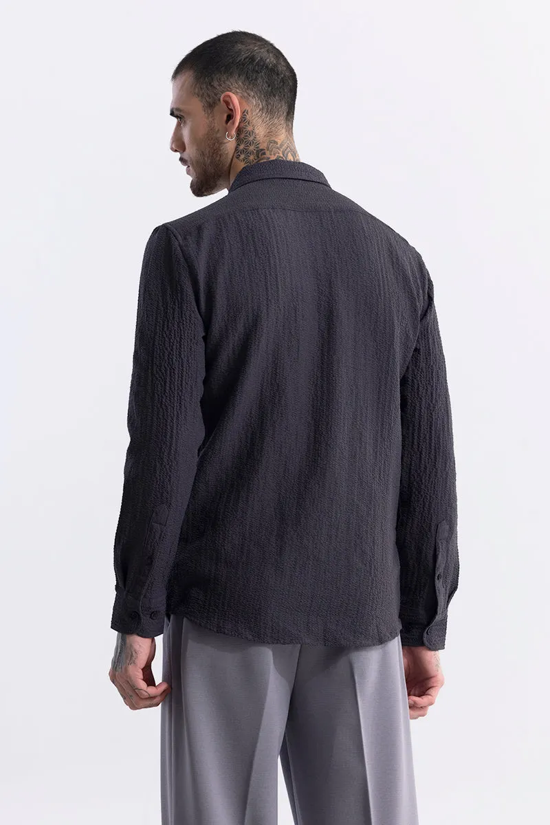 Mash Wrinkle Ash Black Shirt