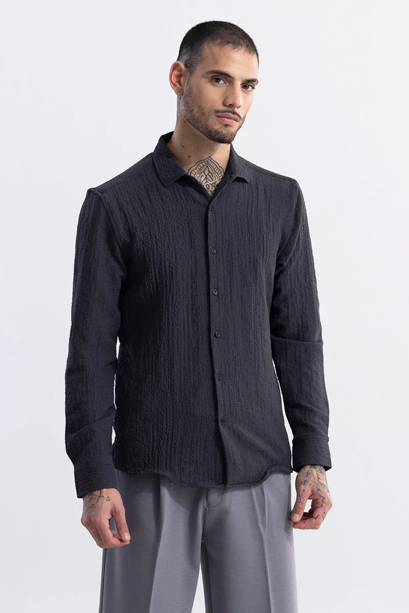 Mash Wrinkle Ash Black Shirt