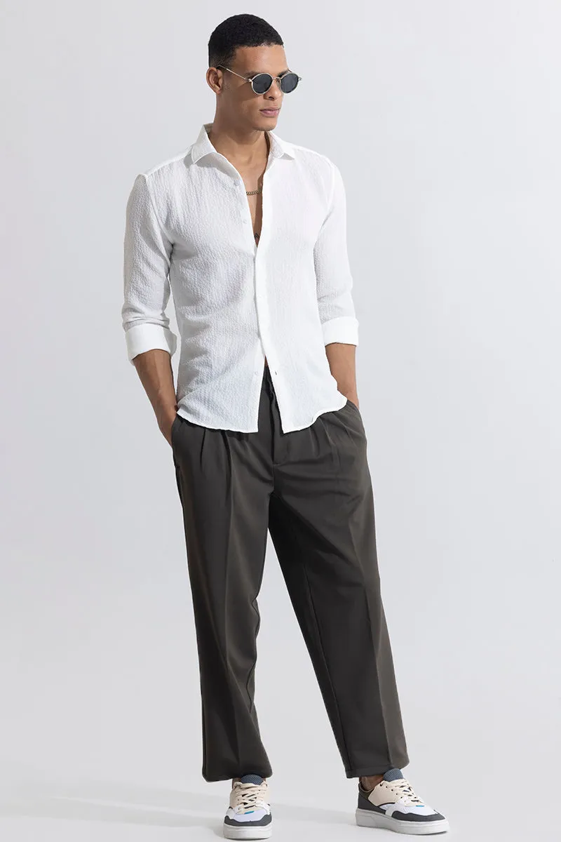 Mash Wrinkle White Shirt