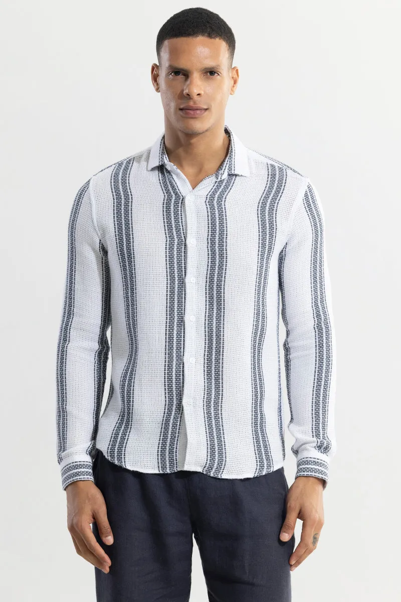 Matt white Stripe Shirt