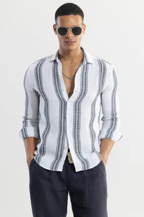 Matt white Stripe Shirt