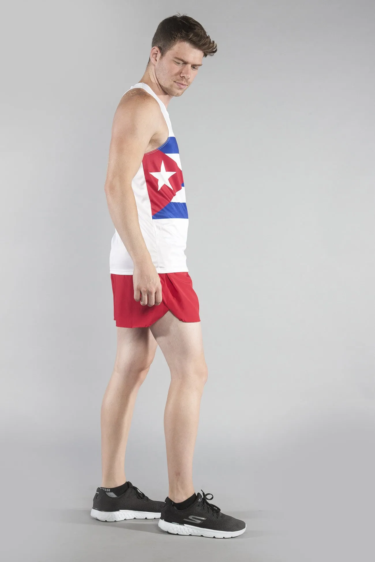 Men's Printed Singlet- Cuba