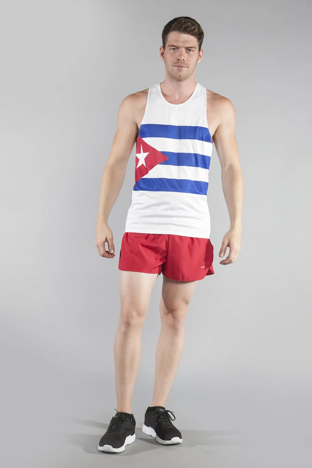 Men's Printed Singlet- Cuba