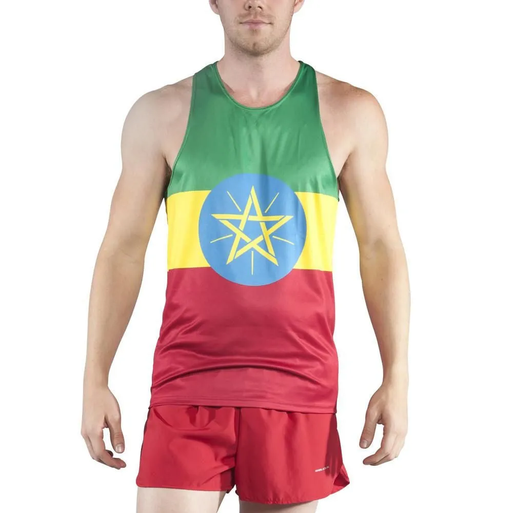 Men's Printed Singlet- Ethiopia