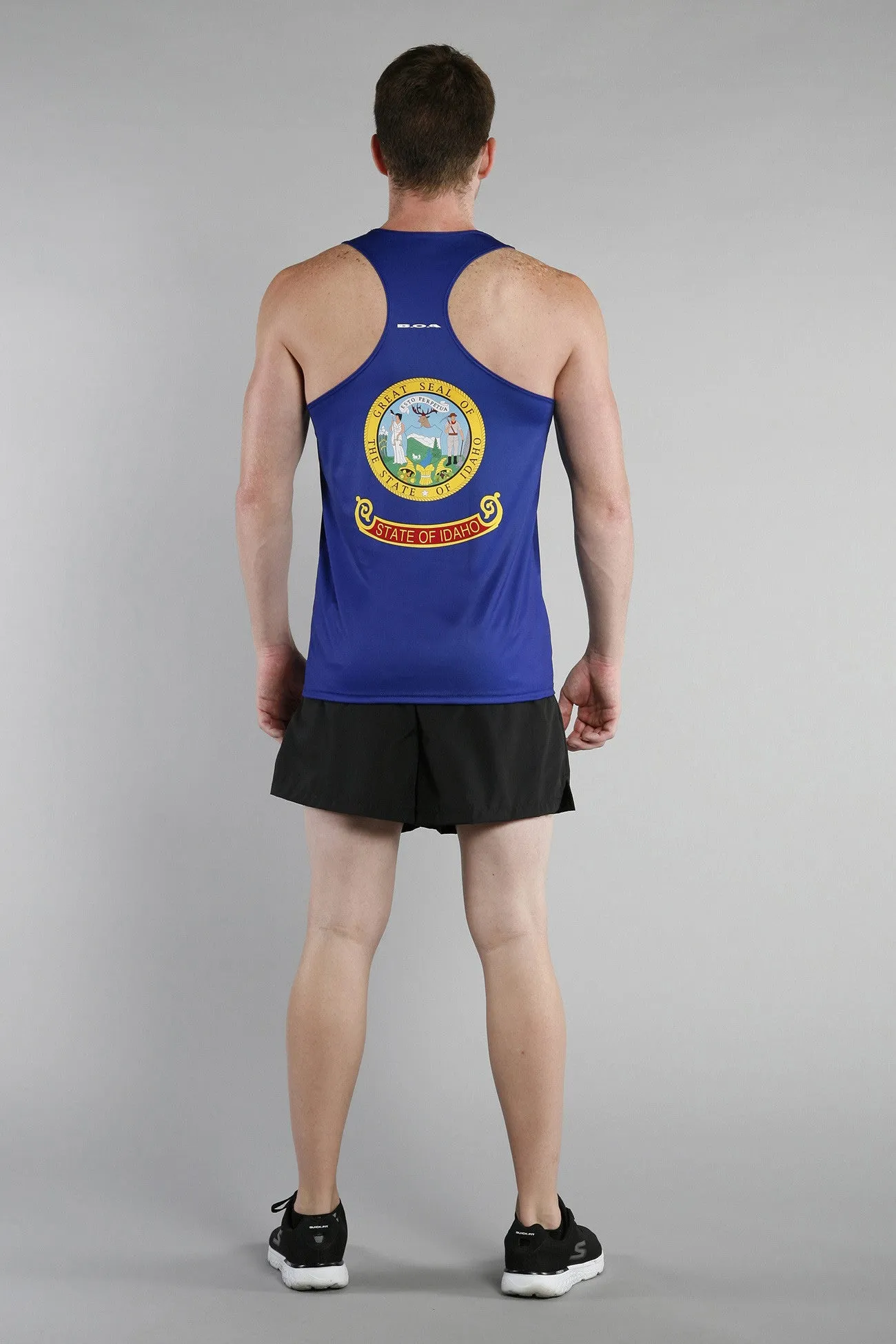 Men's Printed Singlet- Idaho