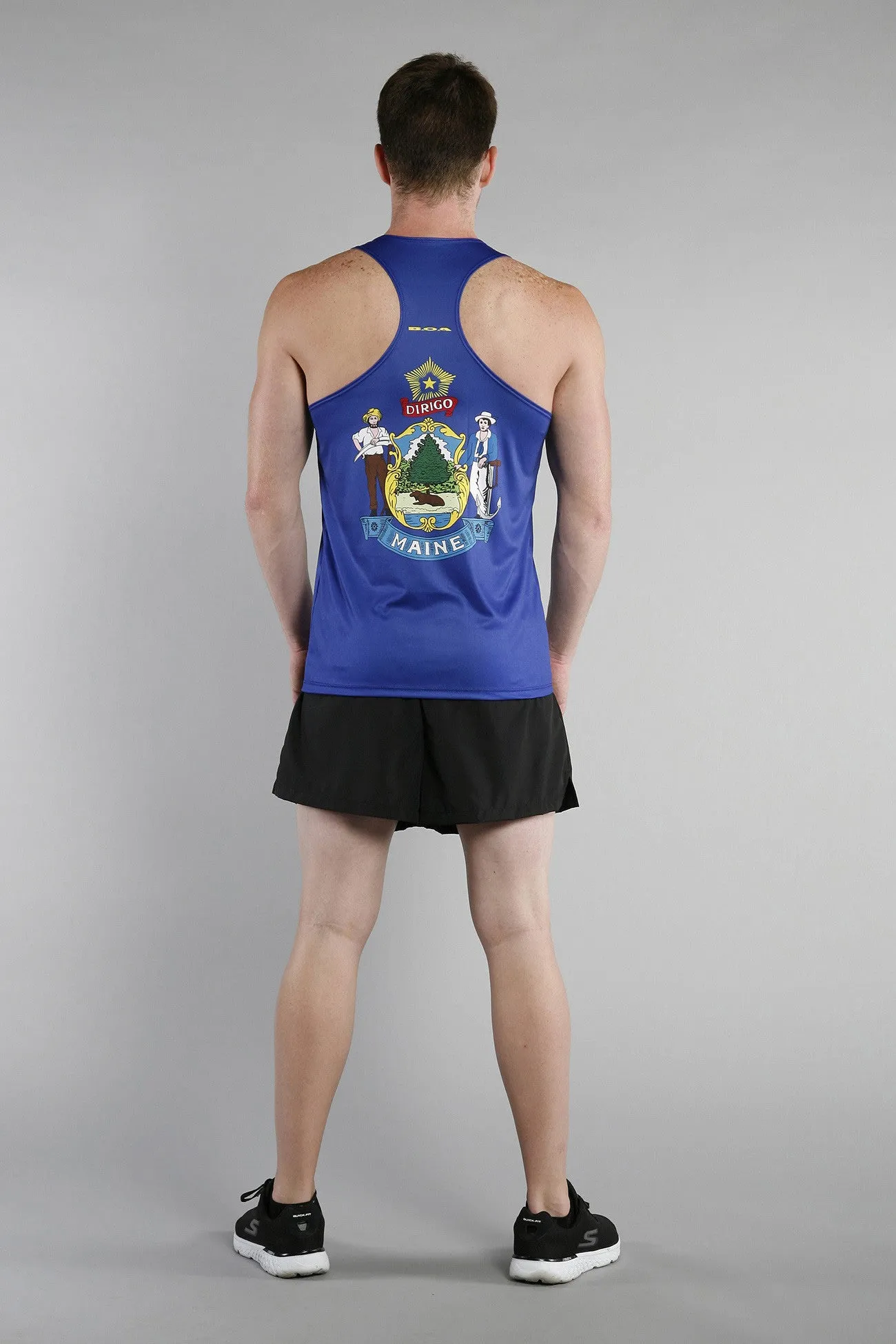 Men's Printed Singlet- Maine