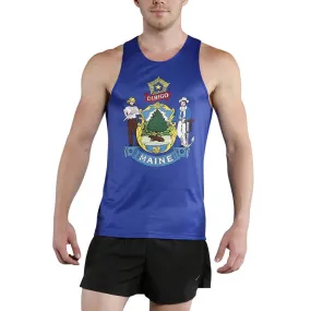 Men's Printed Singlet- Maine