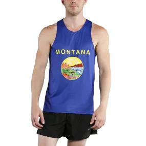 Men's Printed Singlet- Montana