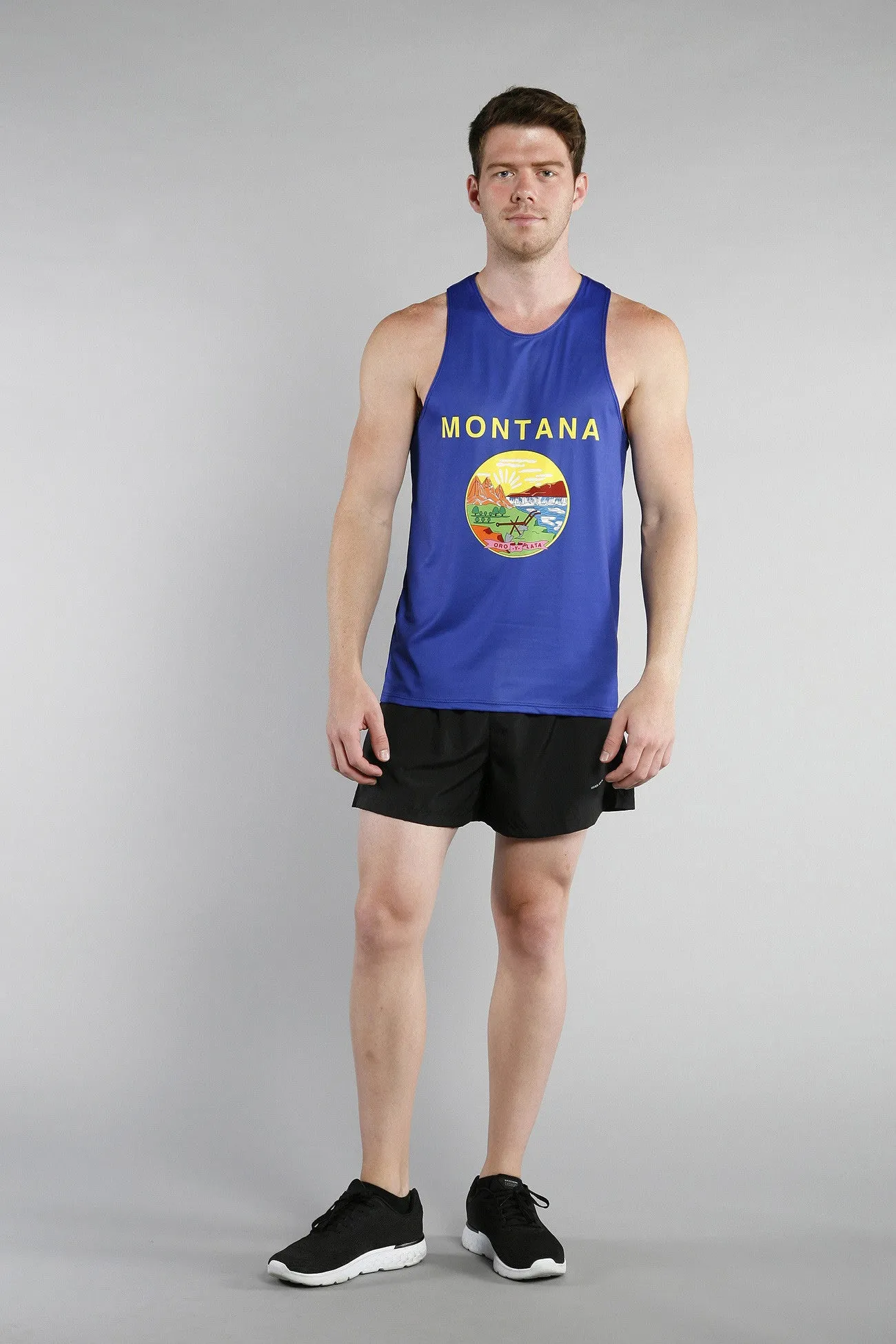 Men's Printed Singlet- Montana