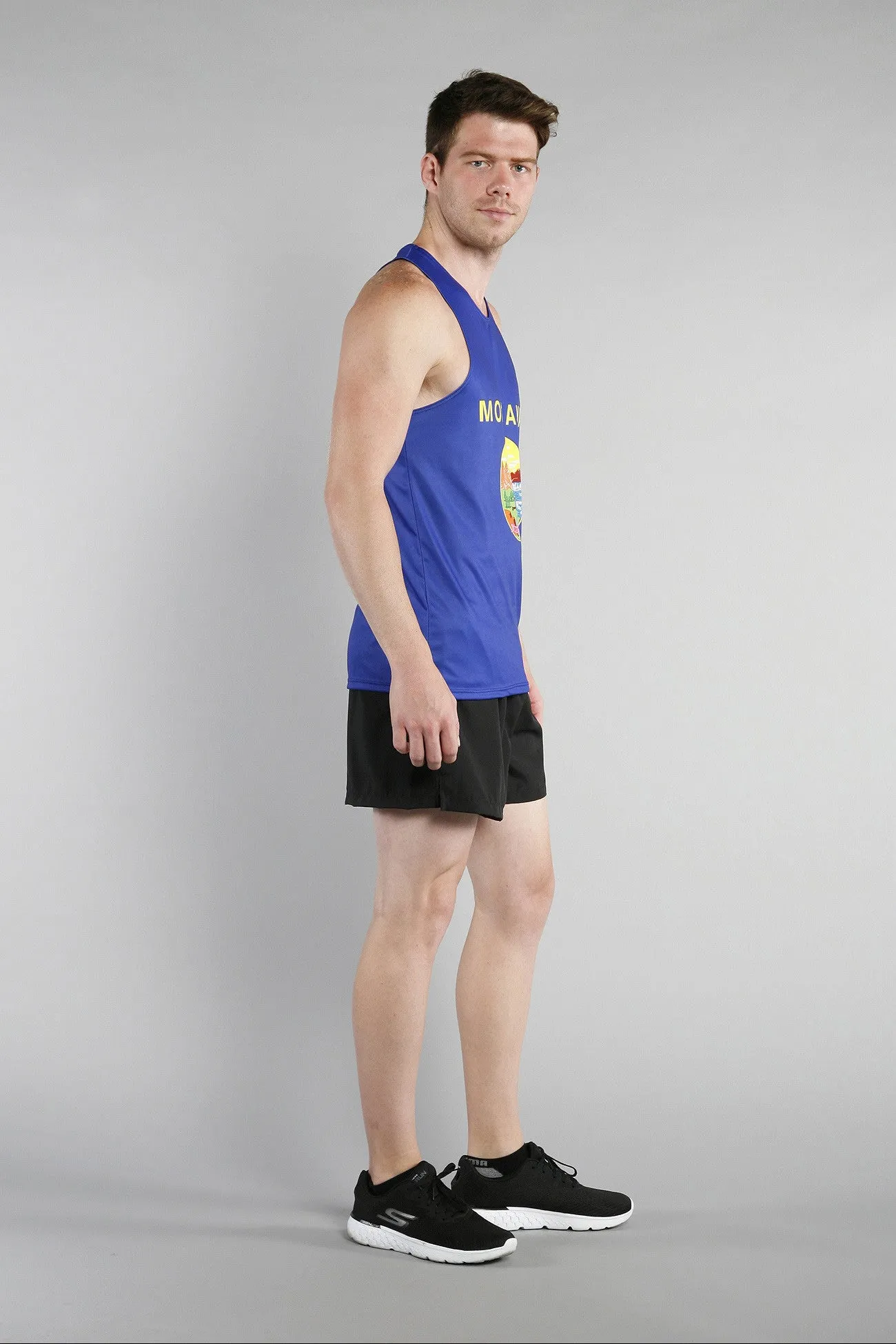 Men's Printed Singlet- Montana