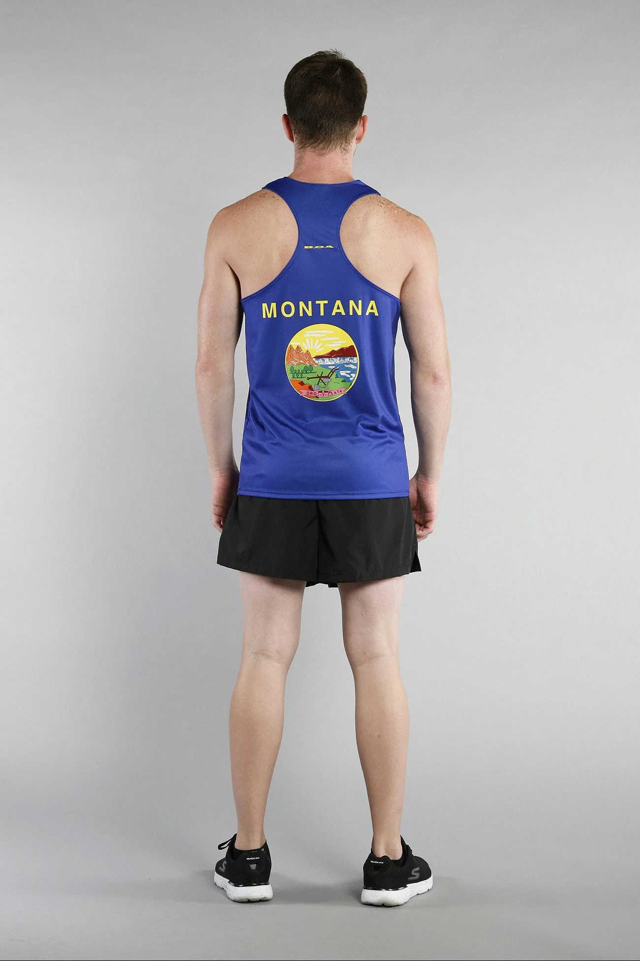 Men's Printed Singlet- Montana