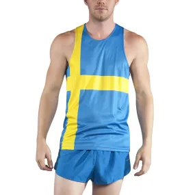 Men's Printed Singlet- Sweden