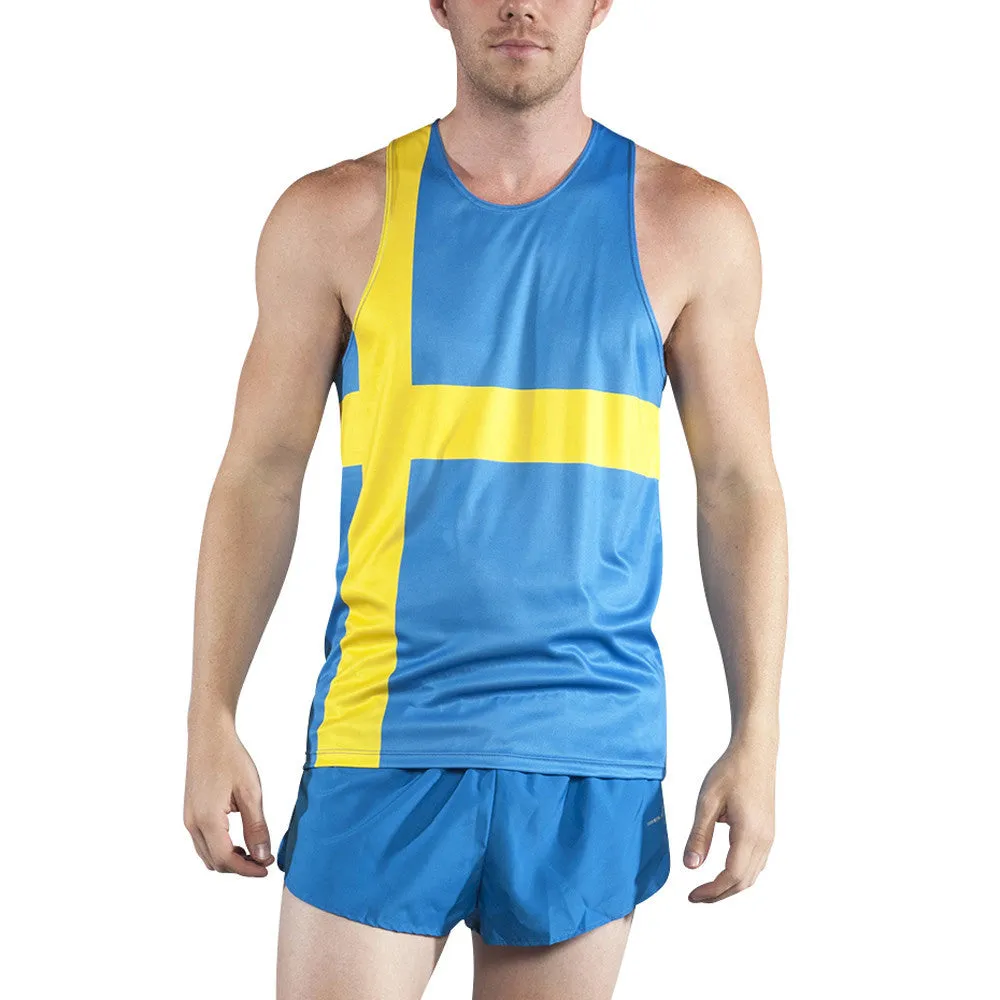 Men's Printed Singlet- Sweden