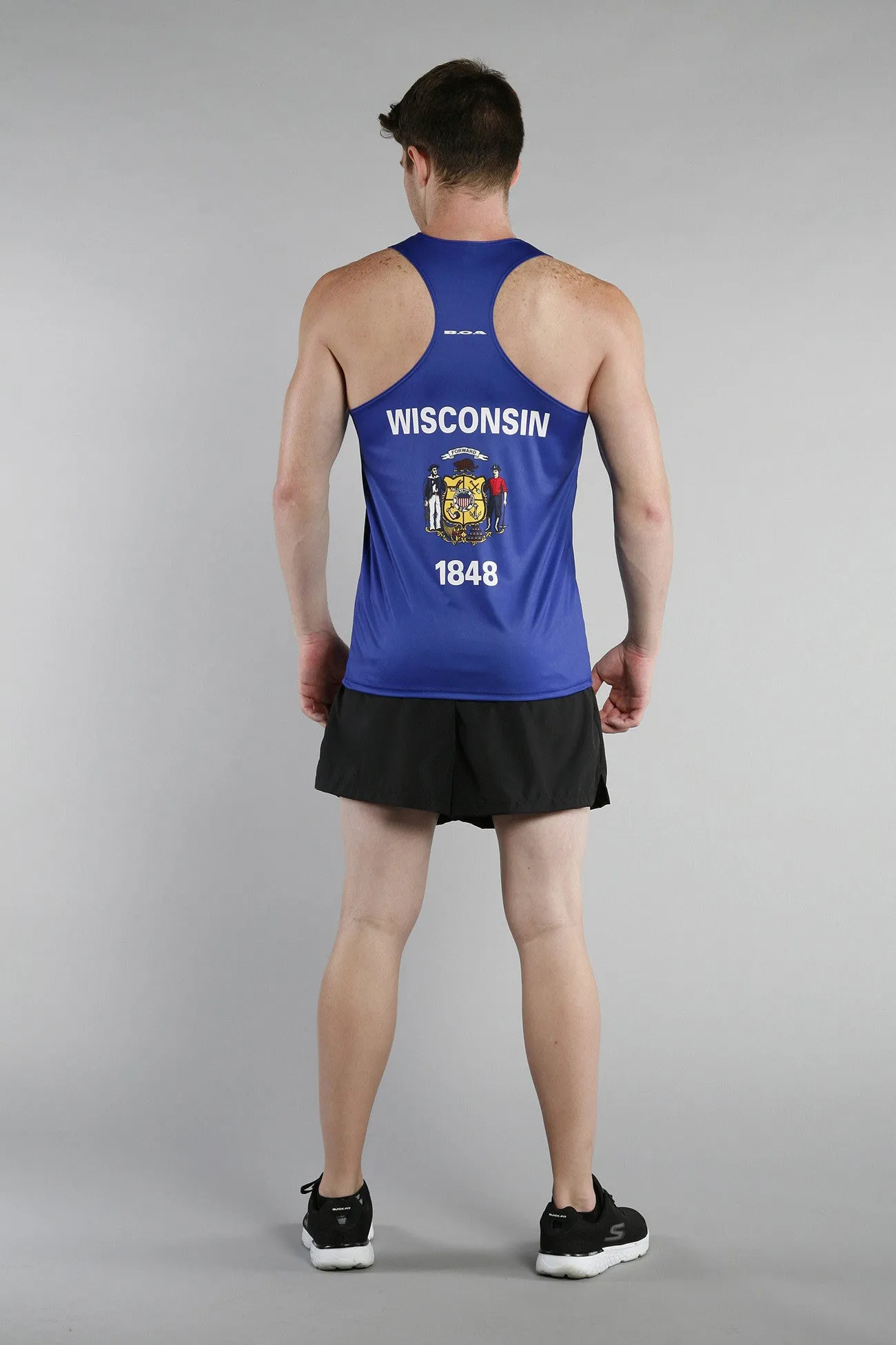 Men's Printed Singlet- Wisconsin