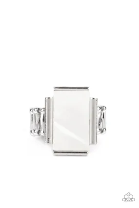 Mystical Marinas - White Paparazzi Ring