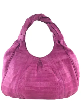 Nancy Gonzalez Ruffled Crocodile Hobo