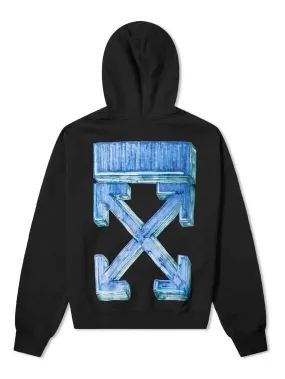 Off-White Oversize Fit Marker Arrows Hoodie Black/Blue [FW20]