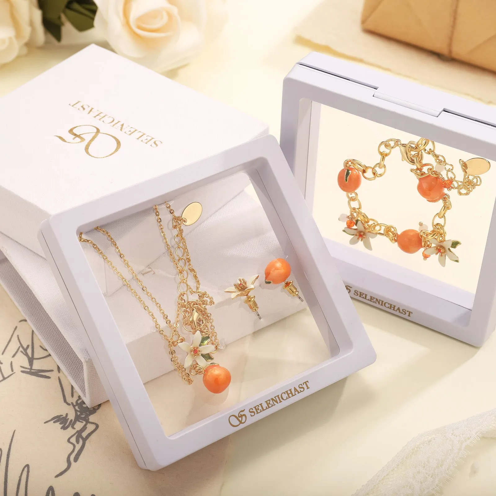 Orange Gift Set with Gift Wrapping