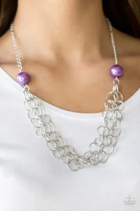 Paparazzi Accessories  - Daring Diva #N312  Box 4 - Purple Necklace