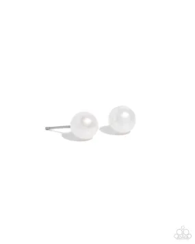 Paparazzi Breathtaking Birthstone White June 397UA Post Earrings