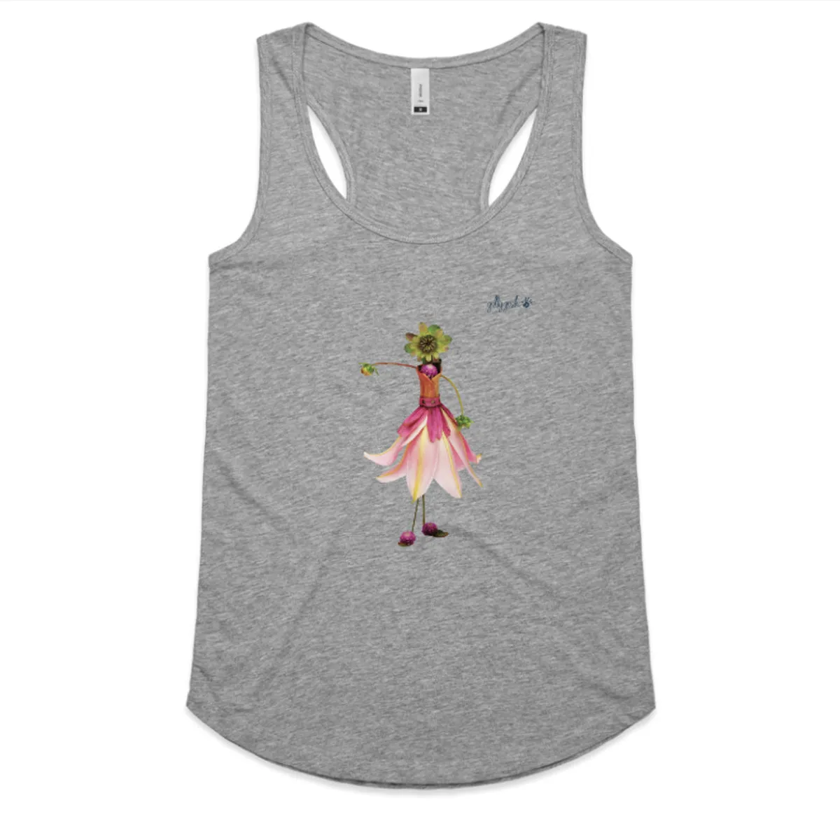 Pink Lily Ballerina Racerback Singlet