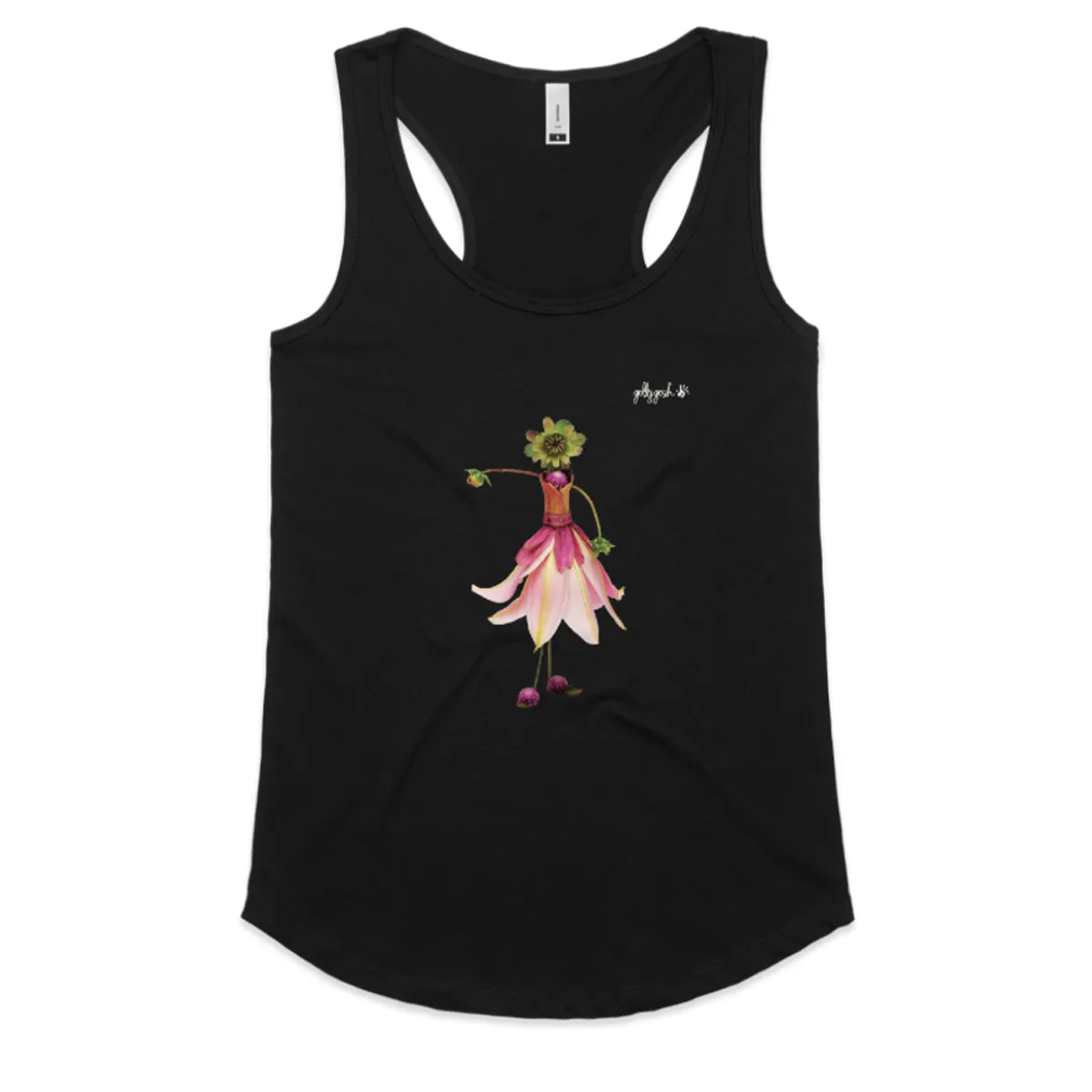 Pink Lily Ballerina Racerback Singlet