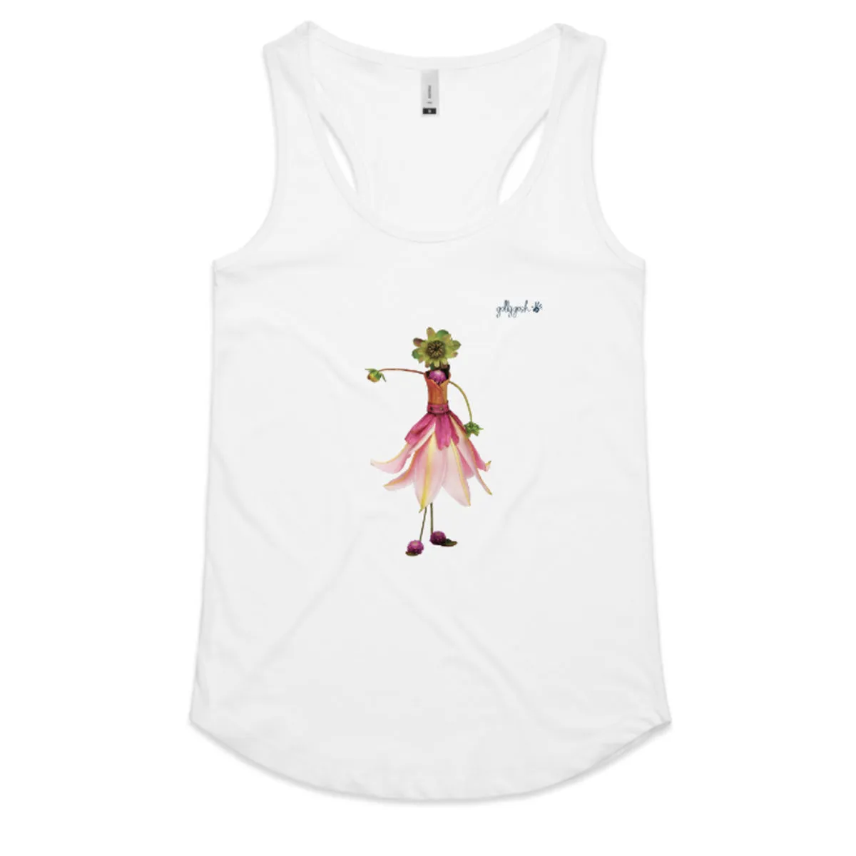 Pink Lily Ballerina Racerback Singlet