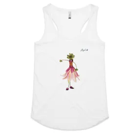 Pink Lily Ballerina Racerback Singlet