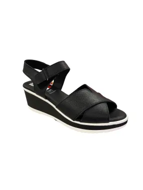 Puche Black Wedge Sandal