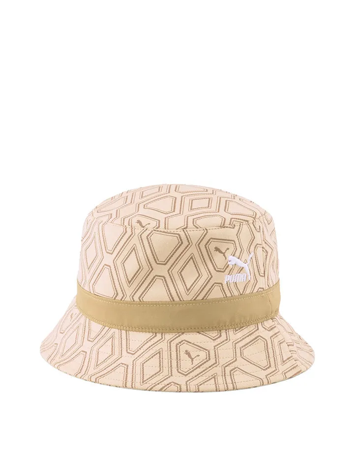 Puma Womens Luxe Sport Bucket Hat Light Sand / Tigers Eye / AOP